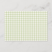 Aangepaste Gingham Ze Is Net Op De Markt Informatiekaartje (Achterkant)