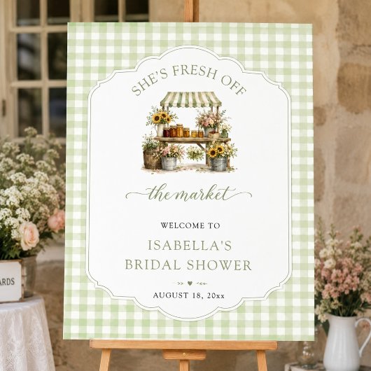 Aangepaste Gingham Ze Is Net Op De Markt Poster