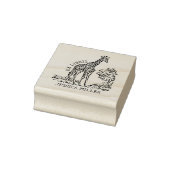 Aangepaste Giraffe Ex Libris Bookplate Rubberstempel (Stempel)