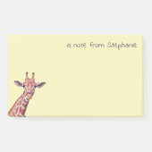 Aangepaste Giraffe Gele aangepaste tekst Post-it® Notes (Voorkant)