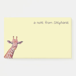 Aangepaste Giraffe Gele aangepaste tekst Post-it® Notes