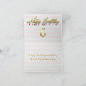 Aangepaste Giraffe in roze tutu Happy 6th birthday Kaart (Binnen)