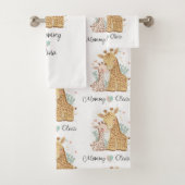 Aangepaste Giraffe Love Towel Set Bad Handdoek (Insitu)