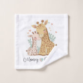 Aangepaste Giraffe Love Towel Set Bad Handdoek (Wasdoekje)