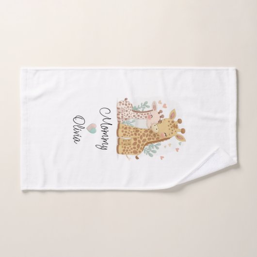 Aangepaste Giraffe Love Towel Set Bad Handdoek (Handdoek)