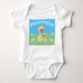 Aangepaste Giraffe met dagboeken Romper (Voorkant)