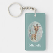 Aangepaste Giraffe met handmatige verdeling Sleutelhanger (Voorkant)