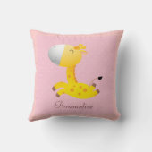 Aangepaste Giraffe roze Kussen (Achterkant)