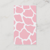 Aangepaste girafiemkaart contactkaartje (Achterkant)