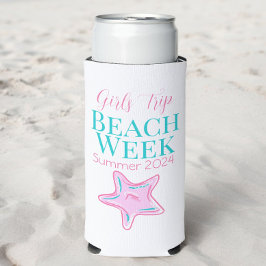 Aangepaste Girl's Trip Beach Week Zeester Seltzer Blikjeskoeler