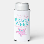 Aangepaste Girl's Trip Beach Week Zeester Seltzer Blikjeskoeler (Seltzer Voorkant)