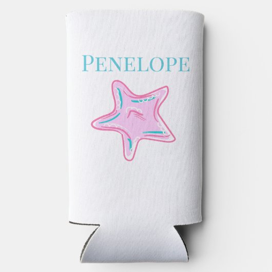 Aangepaste Girl's Trip Beach Week Zeester Seltzer Blikjeskoeler (Achterkant)