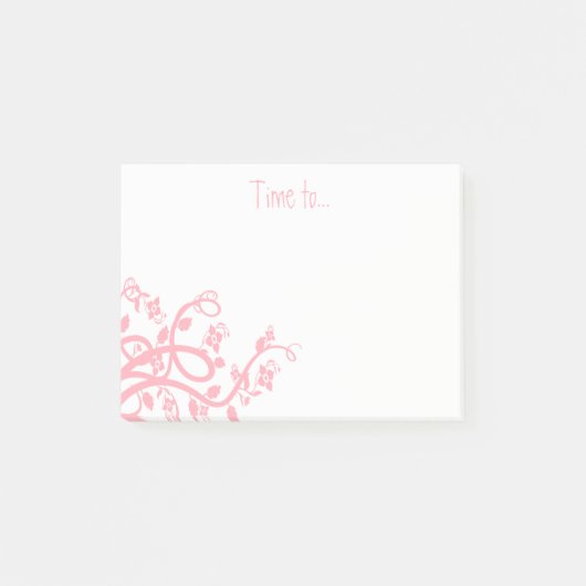 Aangepaste Girly Flowers, wijngaarden verlaten de  Post-it® Notes (Voorkant)