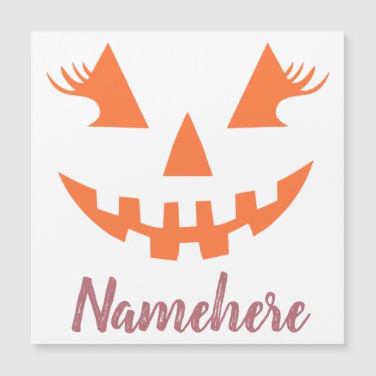 Aangepaste Girly Jack O Lantaarn Pompoen Halloween (Voorkant)