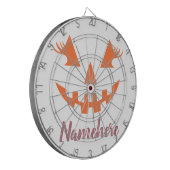 Aangepaste Girly Jack O Lantaarn Pompoen Halloween Dartbord (Voorkant Links)