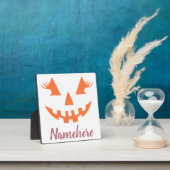 Aangepaste Girly Jack O Lantaarn Pompoen Halloween Fotoplaat (Insitu)