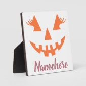 Aangepaste Girly Jack O Lantaarn Pompoen Halloween Fotoplaat (Voorkant)