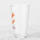 Aangepaste Girly Jack O Lantaarn Pompoen Halloween Glas (Links)