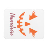 Aangepaste Girly Jack O Lantaarn Pompoen Halloween Magneet (Horizontaal)