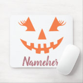 Aangepaste Girly Jack O Lantaarn Pompoen Halloween Muismat (Met muis)
