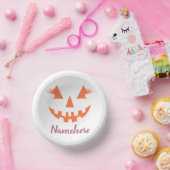 Aangepaste Girly Jack O Lantaarn Pompoen Halloween Papieren Kommen (Feest)