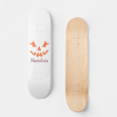 Aangepaste Girly Jack O Lantaarn Pompoen Halloween Persoonlijk Skateboard (Voorkant)