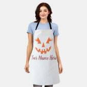 Aangepaste Girly Jack O Lantaarn Pompoen Halloween Schort (Gedragen)
