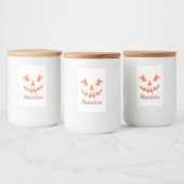 Aangepaste Girly Jack O Lantaarn Pompoen Halloween Voedselcontainer Etiket (Flessen)