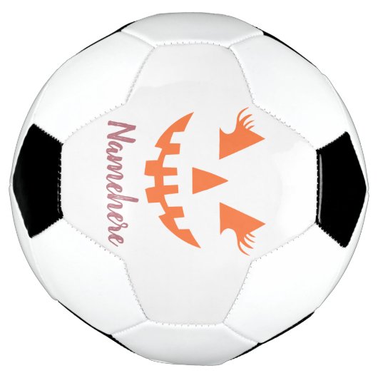 Aangepaste Girly Jack O Lantaarn Pompoen Halloween Voetbal (Gedraaid)