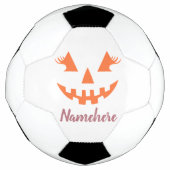 Aangepaste Girly Jack O Lantaarn Pompoen Halloween Voetbal (Voorkant)