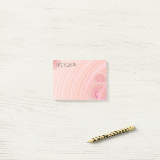 Aangepaste Girly Pastel Roze en Perzikspieren Post-it® Notes (Op bureau)