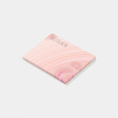 Aangepaste Girly Pastel Roze en Perzikspieren Post-it® Notes (Schuin)