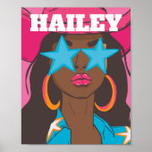 Aangepaste Girly Portret Preppy Dorm Decor Donkere Poster (Voorkant)