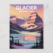 Aangepaste Glacier National Park Winter Lake McDon Briefkaart (Voorkant)