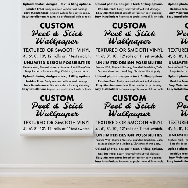 Aangepaste gladde vinylschil & stick behang (Applicatie)