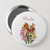 Aangepaste Gladioli Pin Ronde Button 4,0 Cm (Voorkant /achterkant)