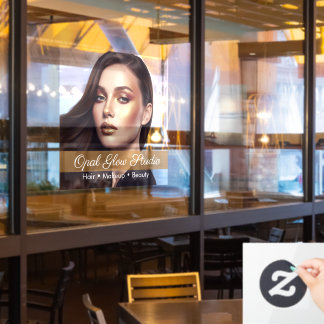 Aangepaste Glam Beauty Salon Gouden Make-up  Raamsticker