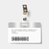 Aangepaste Glam Employee Photo, Bar Code, Logo, Na Badge (Achterkant met clip)