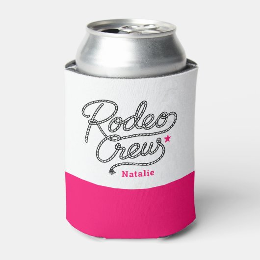 Aangepaste Glam Rodeo Crew Western Bachelorette Fe Blikjeskoeler (Blikje Voorkant)