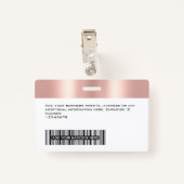 Aangepaste Glam werknemer foto, barcode, Logo, naa Badge (Achterkant met clip)