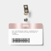 Aangepaste Glam werknemer foto, barcode, Logo, naa Badge (Achterkant met clip)