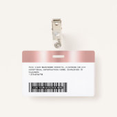 Aangepaste Glam werknemer foto, barcode, Logo, naa Badge (Achterkant met clip)