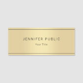 Aangepaste Glamor Gold-look Moderne, elegante Sjab Naamplaatje (Voorkant)