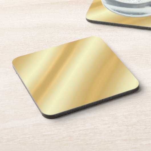 Aangepaste Glamour Faux Gold Blank Moderne Sjabloo Bier Onderzetter (Linkerzijde)