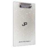 Aangepaste Glamour Monogram Elegant Sjabloon Klembord (Rechts)