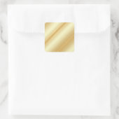 Aangepaste Glamoureuze Faux Gold Blank Moderne Sja Vierkante Sticker (Tas)