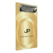 Aangepaste Glamoureuze Faux Gold Monogram Sjabloon Mini Klembord (Schuin)