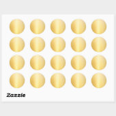 Aangepaste Glamoureuze Gouden Lege Sjabloon Klassi Ronde Sticker (Vel)