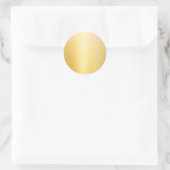 Aangepaste Glamoureuze Gouden Lege Sjabloon Klassi Ronde Sticker (Tas)