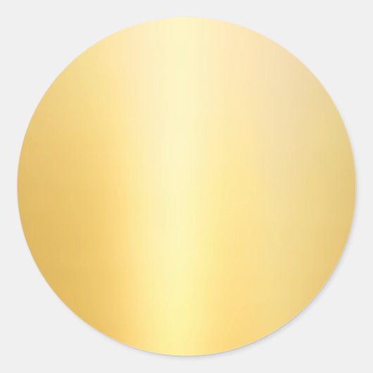 Aangepaste Glamoureuze Gouden Lege Sjabloon Klassi Ronde Sticker (Voorkant)